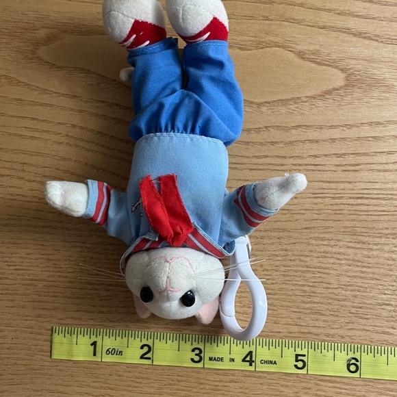 Vintage Stuart Little Plush Clip-On Backpack Keychain Sailor Suit w Sneakers 7” - Picture 7 of 7